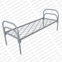 Кровать металлическая одноярусная сетка прокатная пружина ‘КП-1’ Эконом-класс