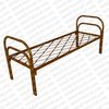 Кровать металлическая одноярусная сетка прокатная пружина ‘КП-3’