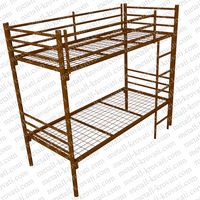 Кровать металлическая двухъярусная Сетка сварная. Бытовая ПРЕСТИЖ ‘2КМ-2’ без матраса