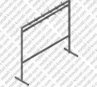 Вешалка напольная двухсторонняя для одежды, 26 мест ‘В-4’