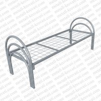 Кровать металлическая одноярусная усиленная сетка сварная (2 перемычки + тройная ножка) ‘КС-5У’