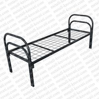 Кровать металлическая одноярусная усиленная сетка сварная (2 перемычки + двойная ножка) ‘КС-1У’