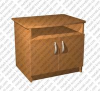 Тумба-подставка под ТВ ЛДСП (двустворчатая с нишей и полкой) ‘ТВ-1’