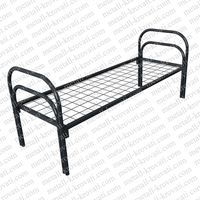 Кровать металлическая одноярусная усиленная сетка сварная ‘КС-8’ для лагеря