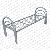 Кровать металлическая одноярусная усиленная сетка прокатная пружина ‘КС-8У8’