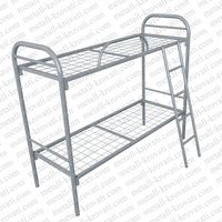Кровать металлическая усиленная (1 перемычки + лестница с ограничителем) ‘3КС-0У’