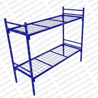 Кровать металлическая двухъярусная усиленная сетка сварная ‘2КС-4’