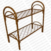 Кровать металлическая двухъярусная усиленная (двойная ножка) сетка прокатная пружина ‘3КС-4У’