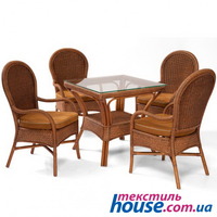Комплект обеденной мебели из ротанга